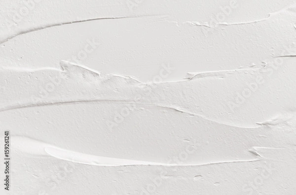 Fototapeta White smeared plaster texture. Lightweight modern abstract background.