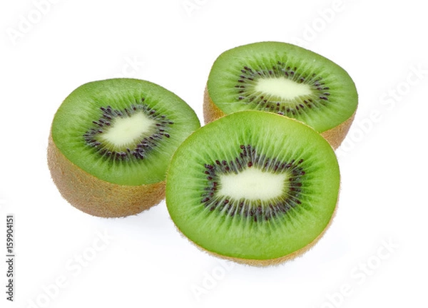 Fototapeta kiwi fruit on white background