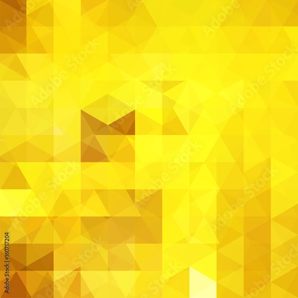 Fototapeta Abstract background consisting of yellow triangles. Geometric design for business presentations or web template banner flyer. Vector illustration