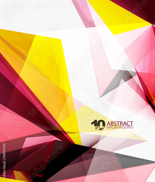 Fototapeta 3d triangle polygonal abstract vector