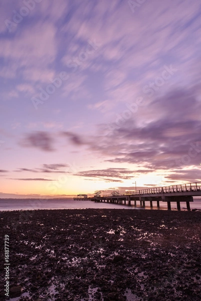 Obraz Beautiful sunset at Redcliffe jetty