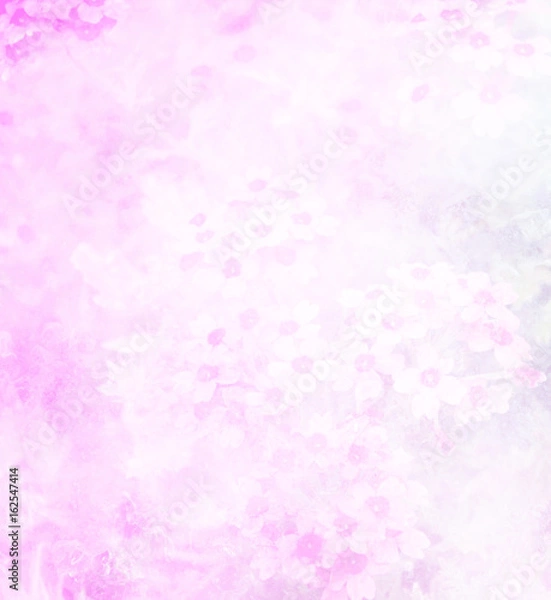 Fototapeta Colourful fantasy Ice with  flowers soft pink blur