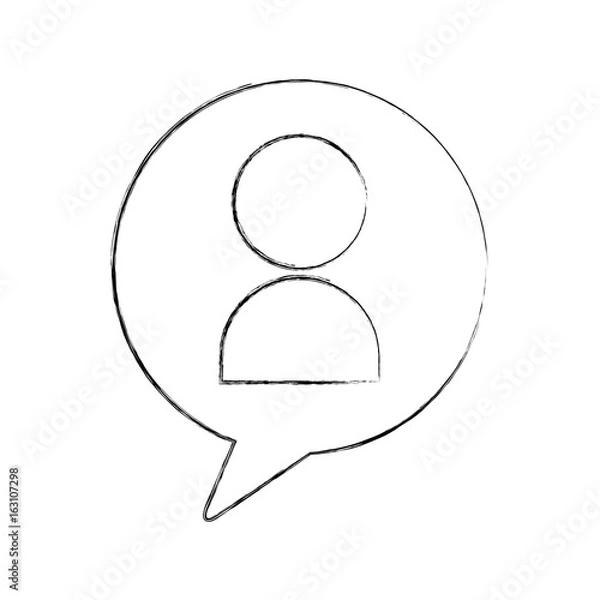 Fototapeta speech bubble message with avatar vector illustration design