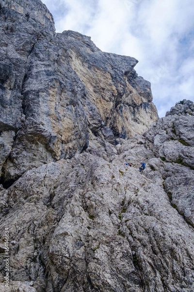 Fototapeta Climbing to Mala Mojstrovka