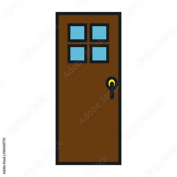 Fototapeta door icon over white background vector illustration