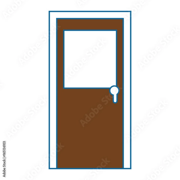 Fototapeta door icon over white background vector illustration