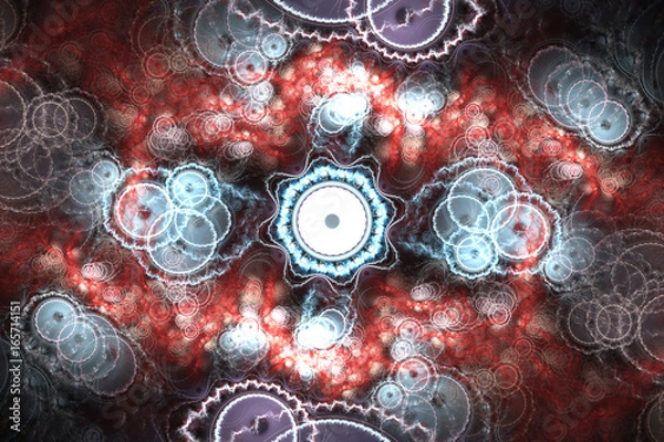 Fototapeta Psychedelic fractal render wallpaper