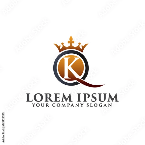 Fototapeta letter K luxury logo design concept template