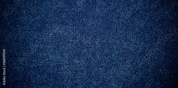 Fototapeta blue carpet / blue fabric texture background / closeup