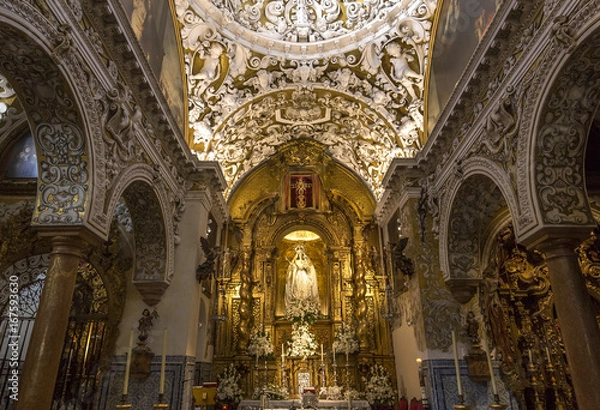 Fototapeta Santa Maria la blanca church, Seville, spain