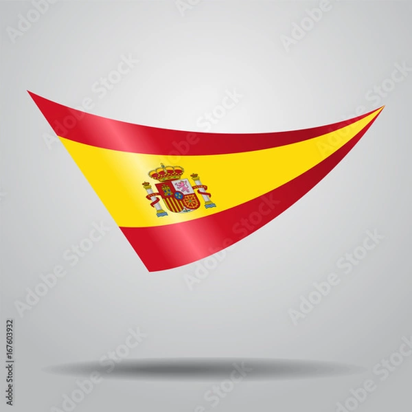 Fototapeta Spanish flag background. Vector illustration.