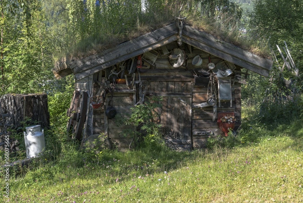 Fototapeta house in norway villaga leira