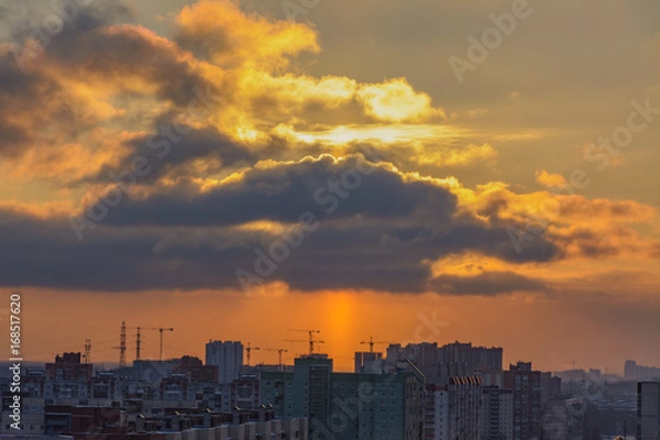 Fototapeta Orange clouds