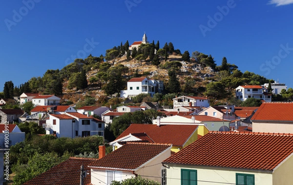 Fototapeta Hill in Tribunj city, Croatia