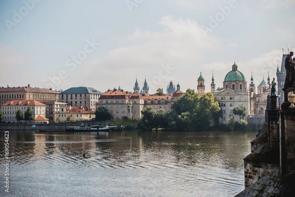 Fototapeta prague town czech republic bridge