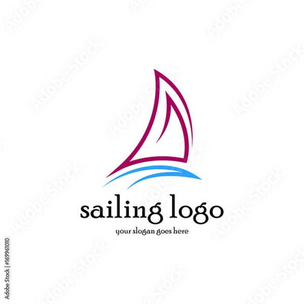 Fototapeta sailing logo