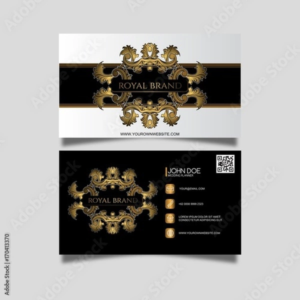 Fototapeta elegant business card with ornament