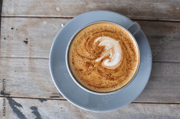 Fototapeta Coffee cup,.cup of coffee on table in cafe,coffee cup background