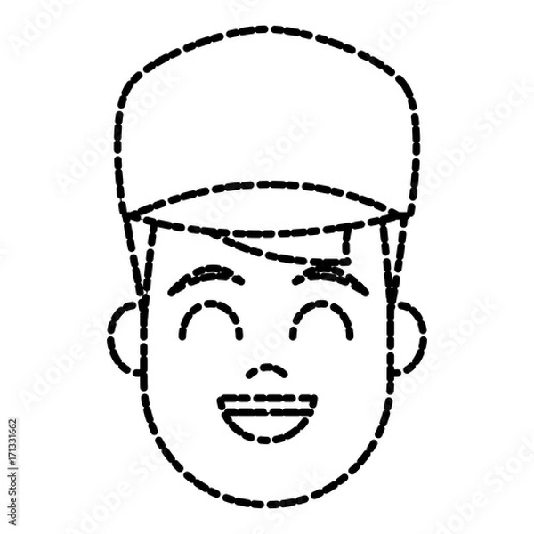 Fototapeta Young man cartoon icon vector illustration graphic design