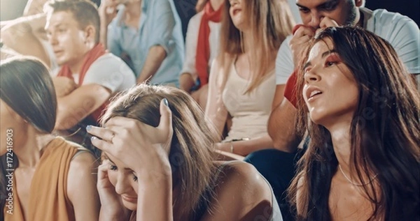 Fototapeta Fans upset at the stadium