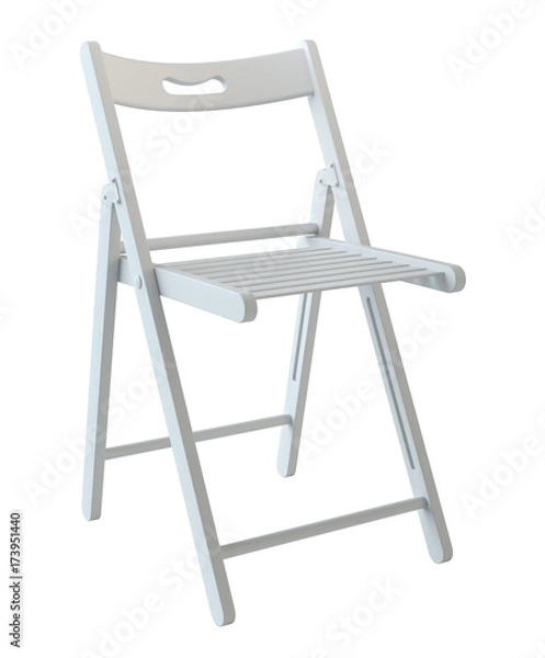 Fototapeta Folding chair isolated on white