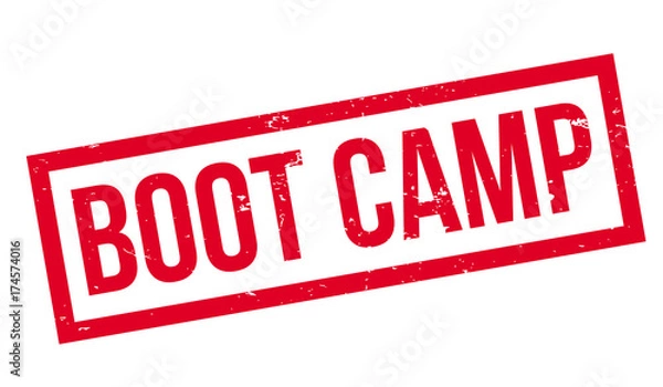 Fototapeta Boot Camp rubber stamp. Grunge design with dust scratches. Effects can be easily removed for a clean, crisp look. Color is easily changed.