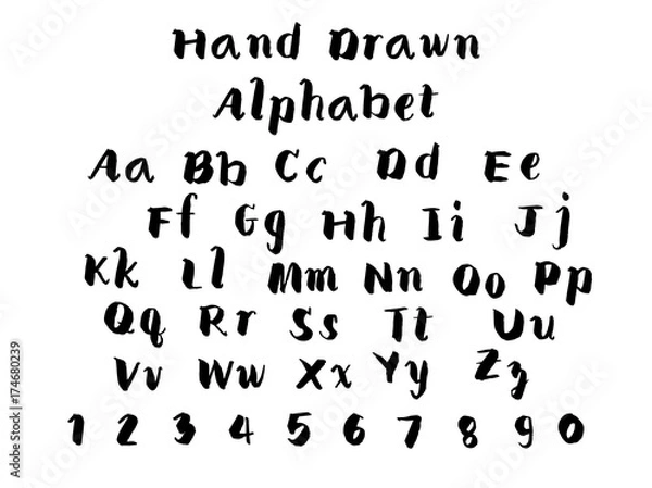 Fototapeta Hand Drawing Alphabet