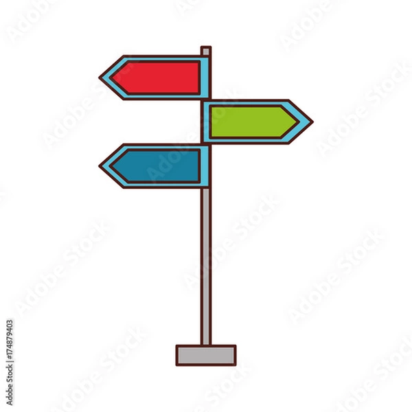 Fototapeta traffic signal arrows guide direction icon