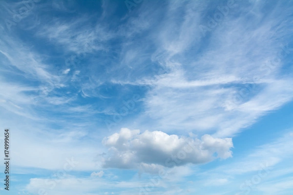 Fototapeta Blue sky with white clouds