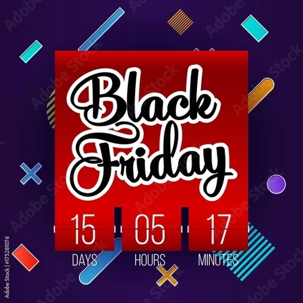 Fototapeta Abstract vector black friday sale layout background. For art template design, list, page, mockup brochure style, banner, idea, cover, booklet, print, flyer, book, blank, card, ad, sign, poster, badge.