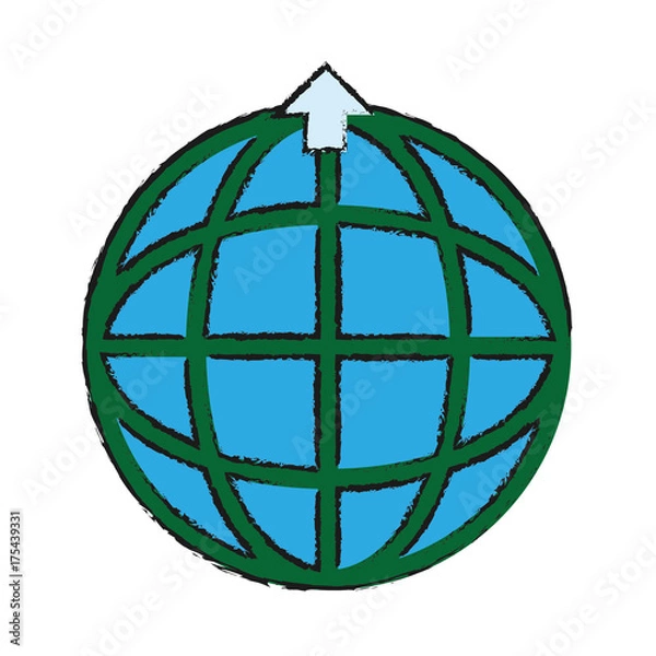 Fototapeta global sphere icon