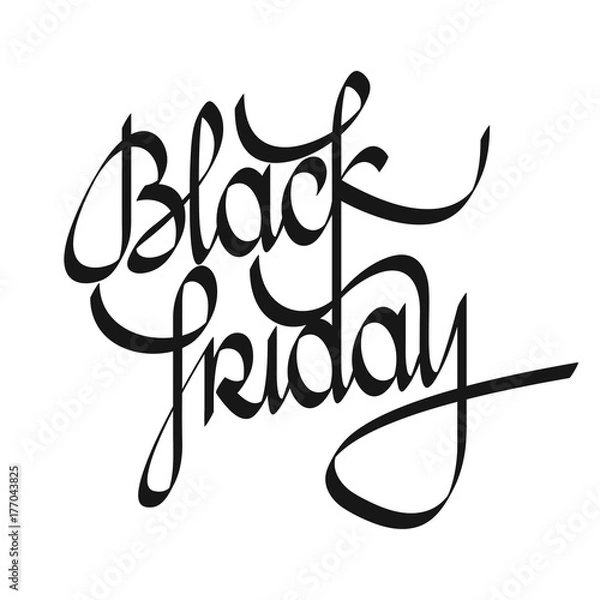 Fototapeta Black Friday lettering. Black Friday calligraphy text