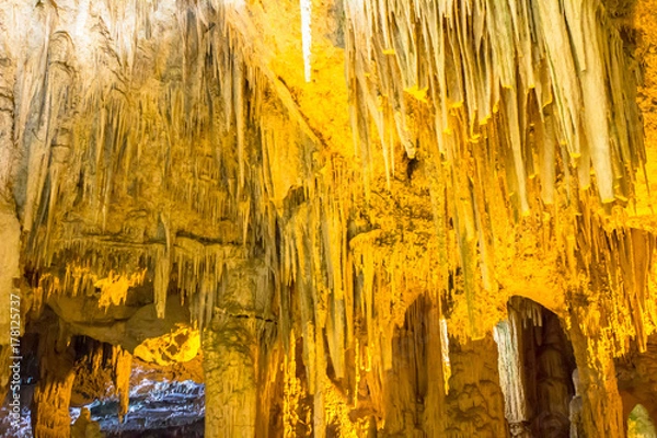 Fototapeta Scenic view of Neptune's Grotto, Sardinia, Italy