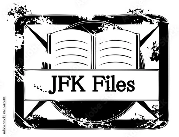 Fototapeta Illustration of secret JFK files isolated on white background