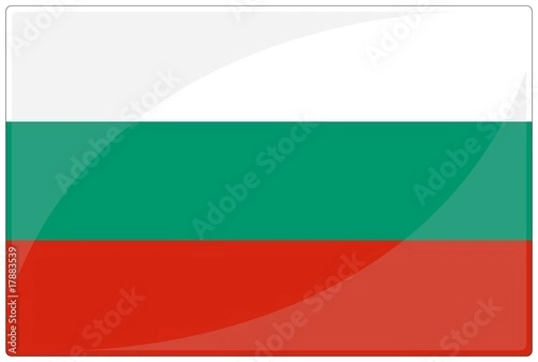 Fototapeta drapeau glassy bulgarie bulgaria flag