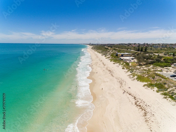 Fototapeta Aerial Of Sandy Beach In Summer