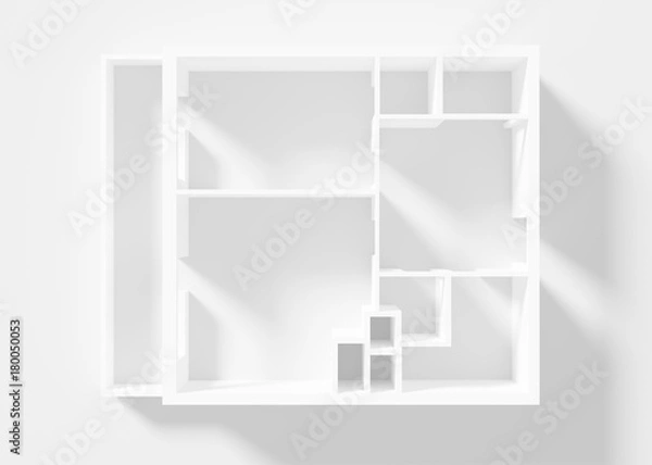 Fototapeta Paper Model Of Apartment