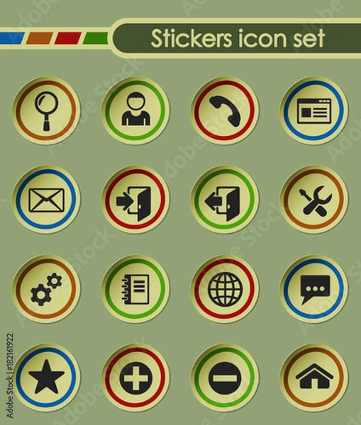 Obraz web tools round sticker icons for your creative ideas