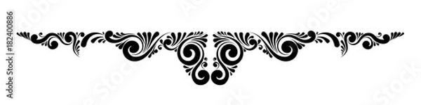 Fototapeta Decorative floral vector monogram