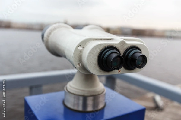 Fototapeta tourist binoculars at Peter-Pavel Fortres