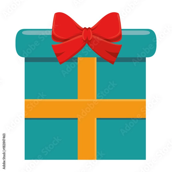 Fototapeta gift box present icon vector illustration design