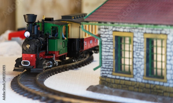 Fototapeta Christmas Toy Train