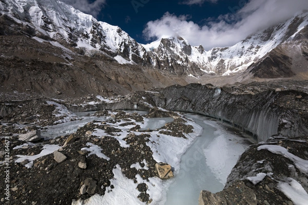 Fototapeta Mt. Everest Base Camp Nepal Landscape Icescape snow background