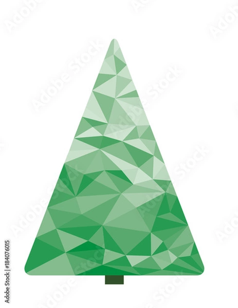 Obraz Christmas Tree on white background. Vector illustration