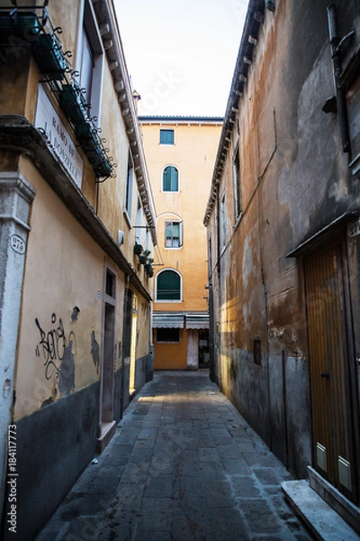 Fototapeta Beautiful photo street of Venice , Italy .