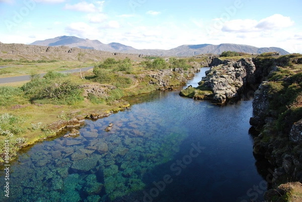 Fototapeta faille à thingvellir