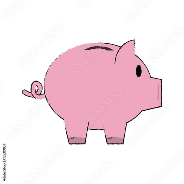 Fototapeta Piggy money savings symbol