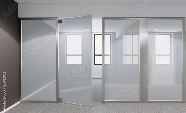 Fototapeta Empty modern office Cabinet. Meeting room. 3D rendering