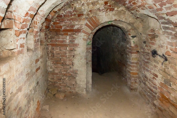 Fototapeta Novi Sad, Serbia December 17, 2017: Catacombs and tunnels on Petrovaradin fortress 