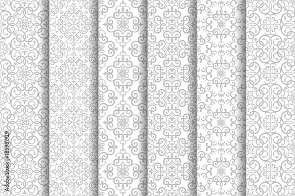 Fototapeta Set of 6 vector seamless patterns